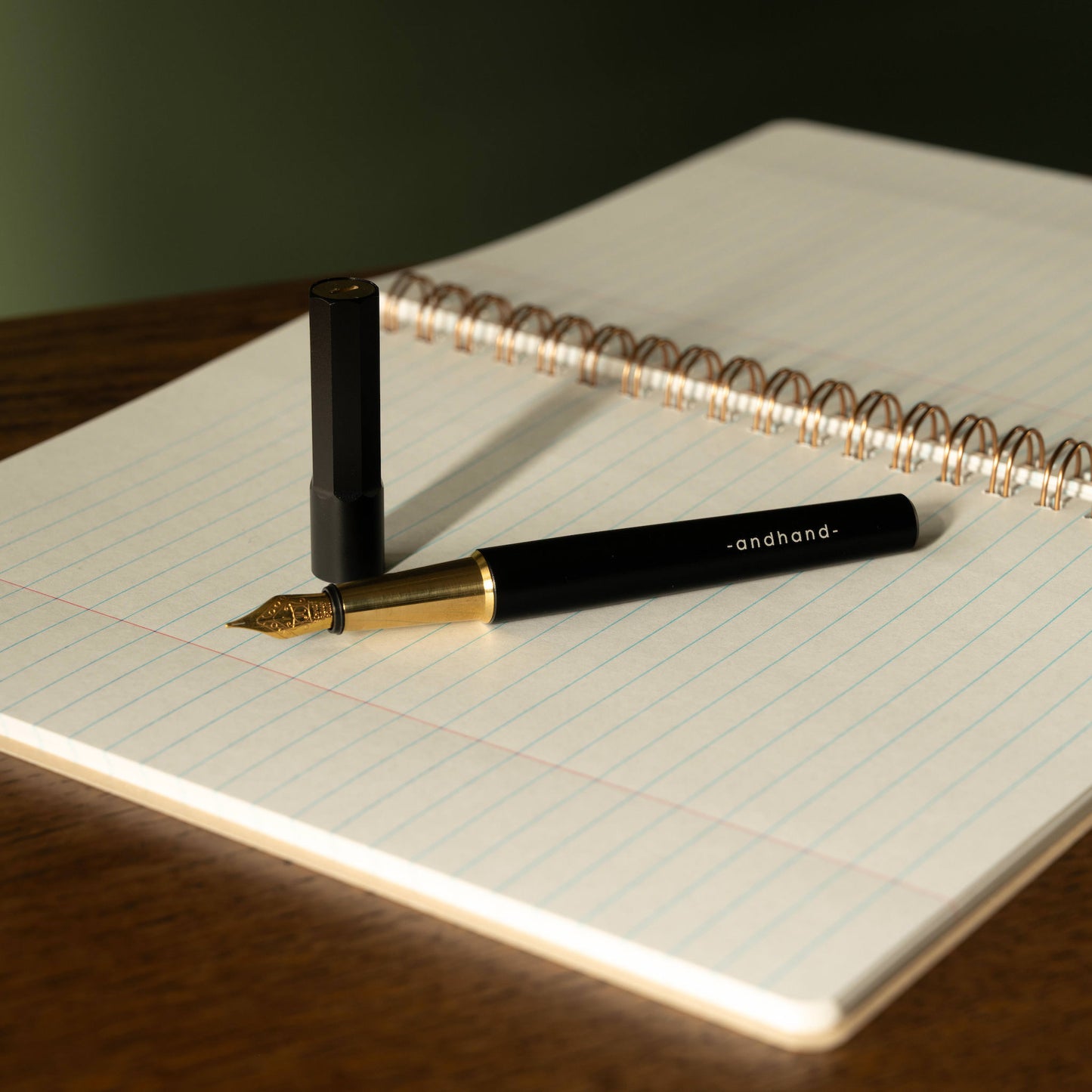 Andhand Black & Brass Method Fountain Pen & Lid