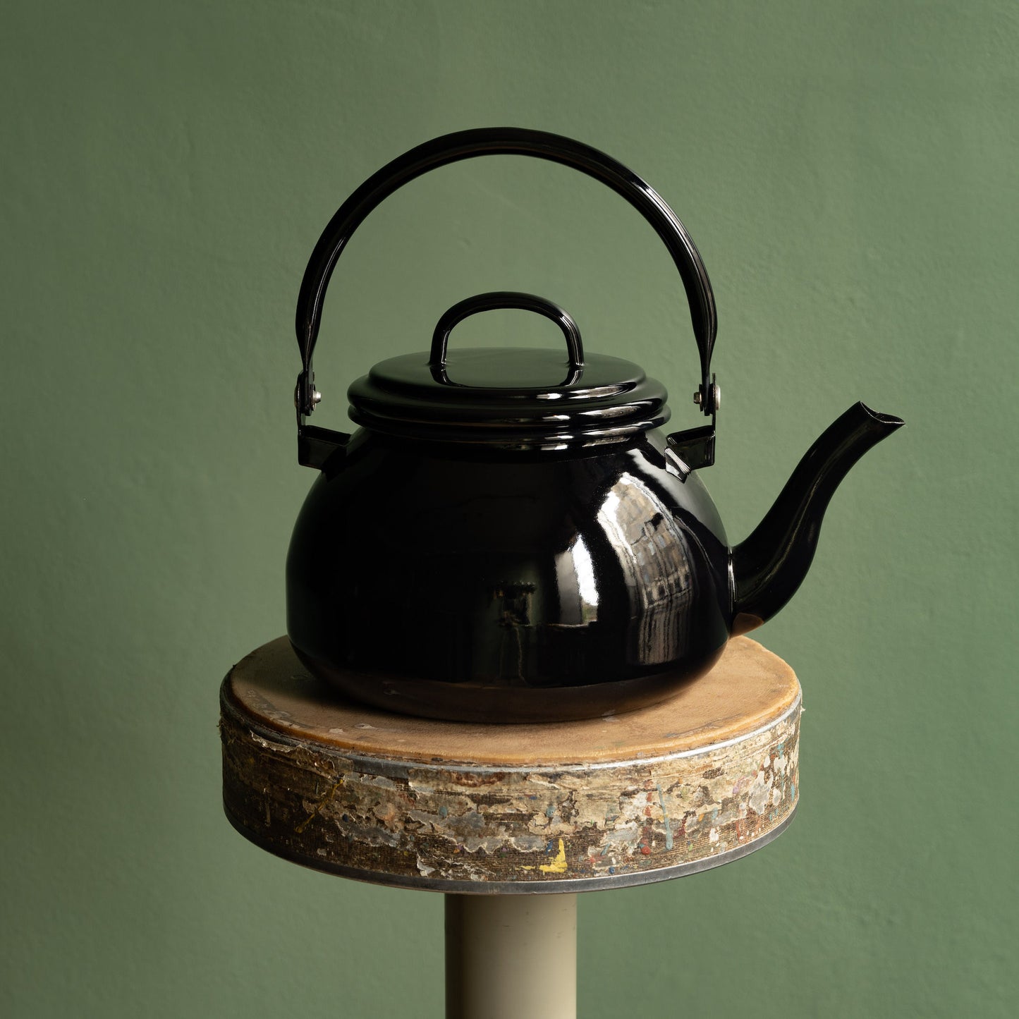 Black Enamel Stove Top Kettle