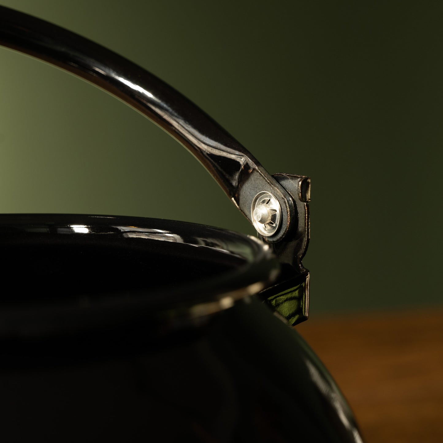 Black Enamel Stove Top Kettle Handle