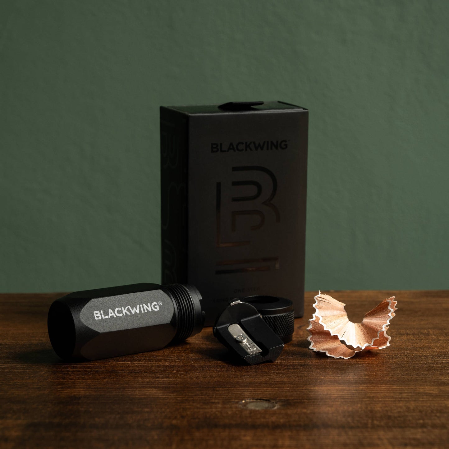 Individual components of Blackwing Long Point Sharpener
