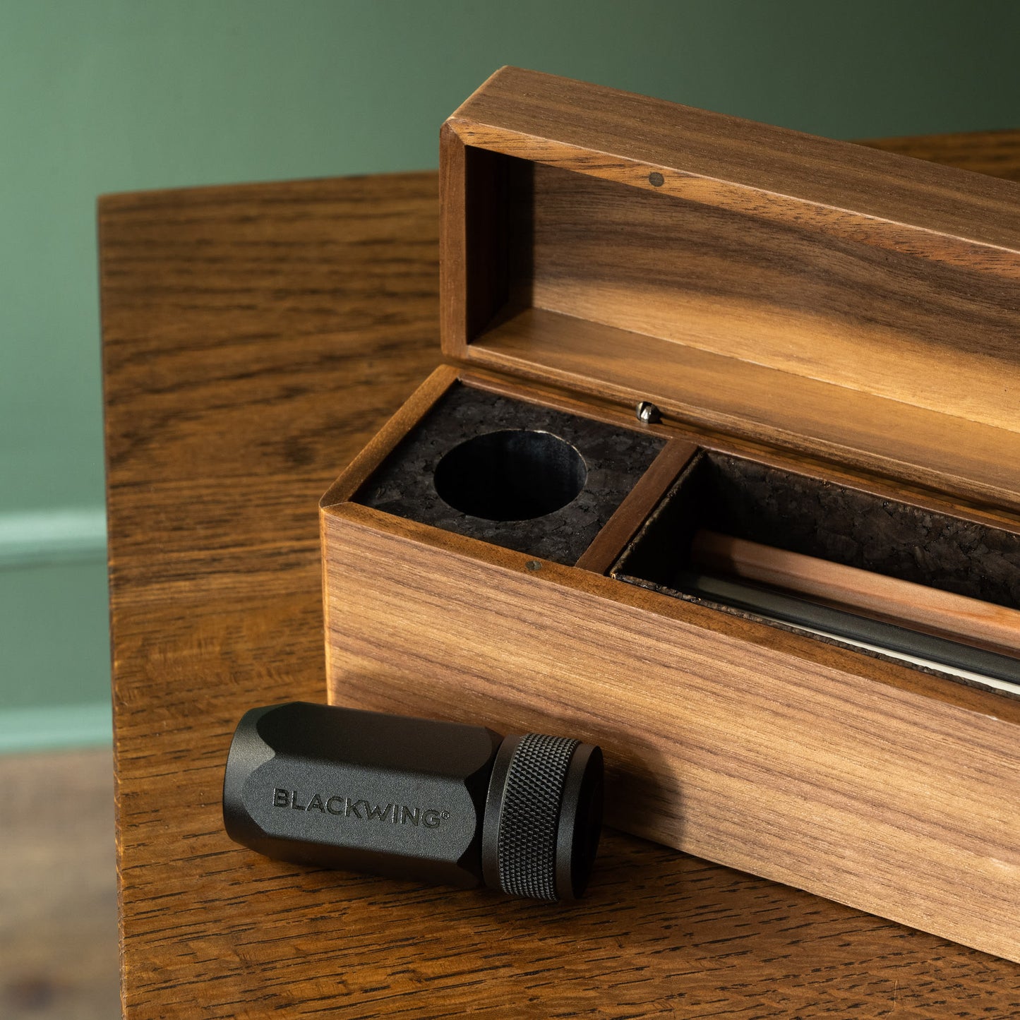 Blackwing Walnut Gift Box with cork lining.