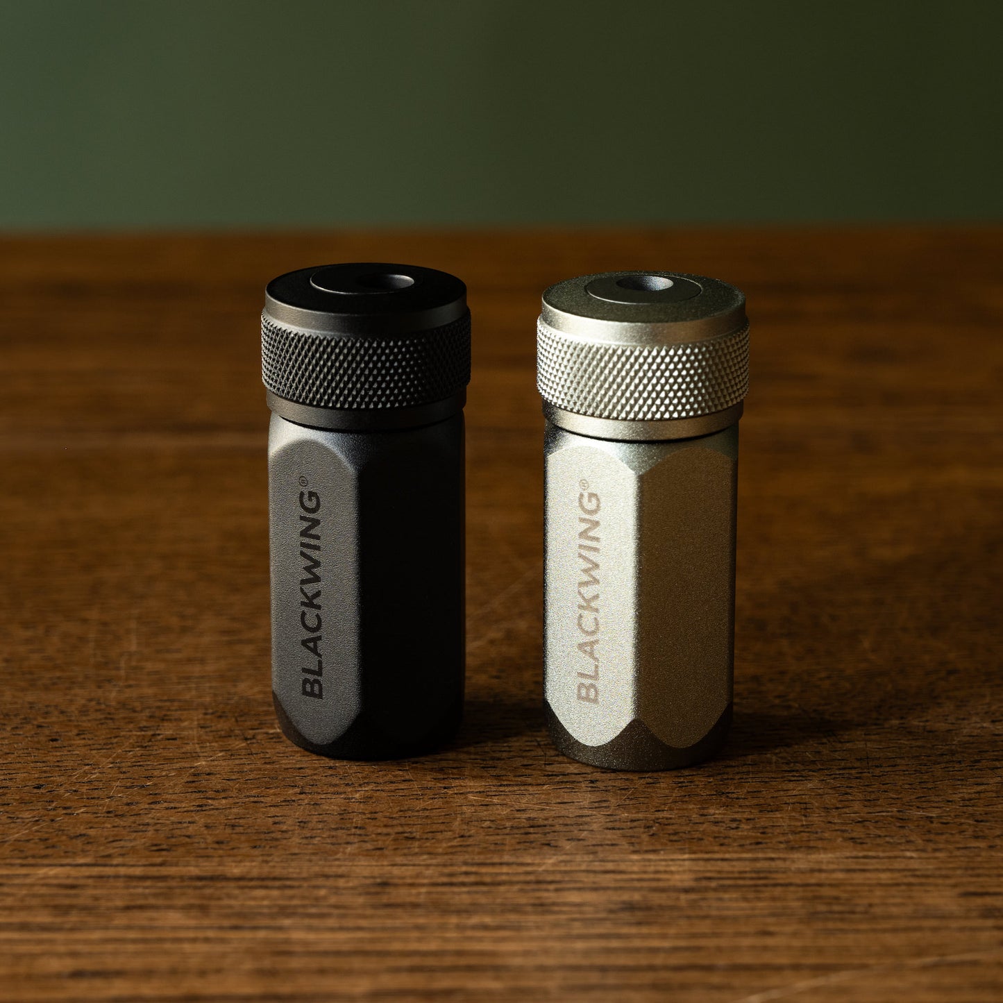 Blackwing Long Point Pencil Sharpener in black & grey