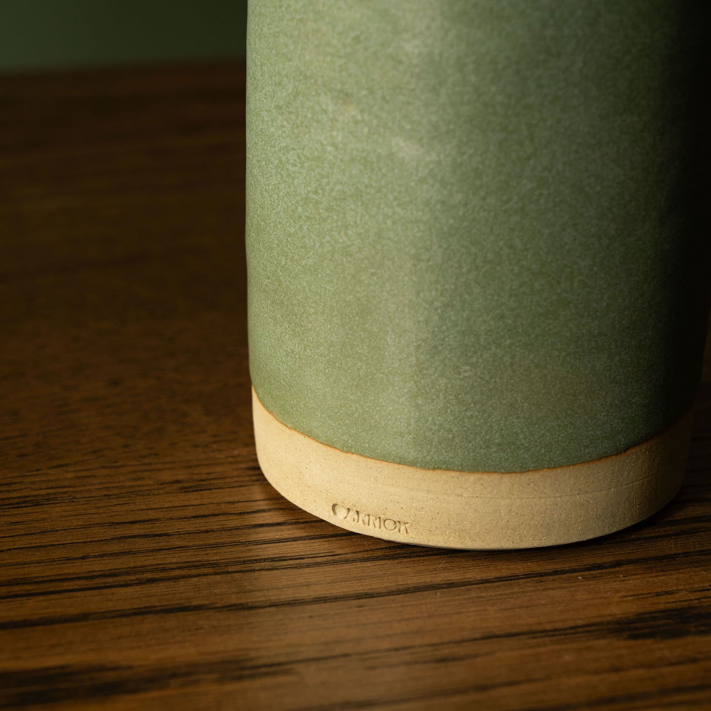 Carrick Ceramics Stoneware Carafe Base in green