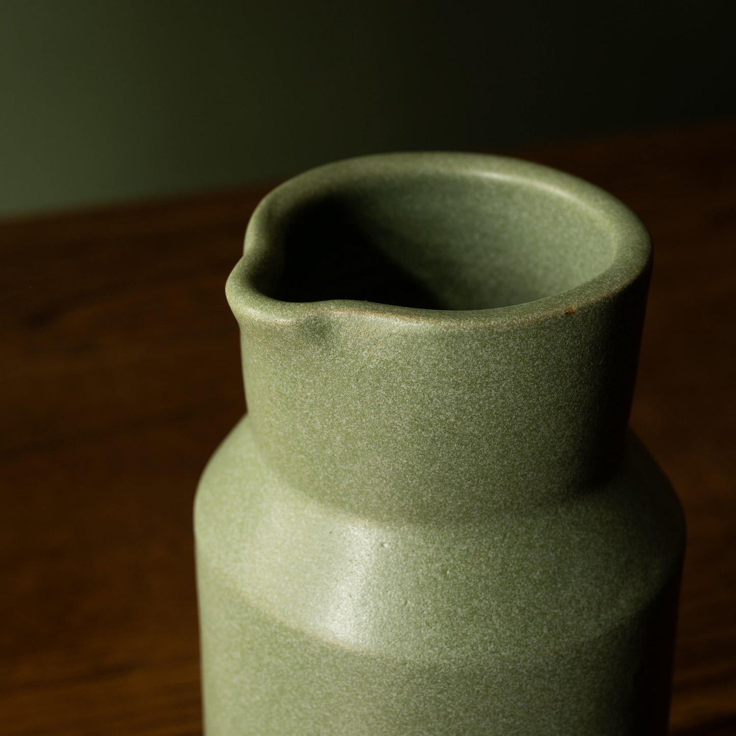 Carrick Ceramics Stoneware Carafe neck & spout in green