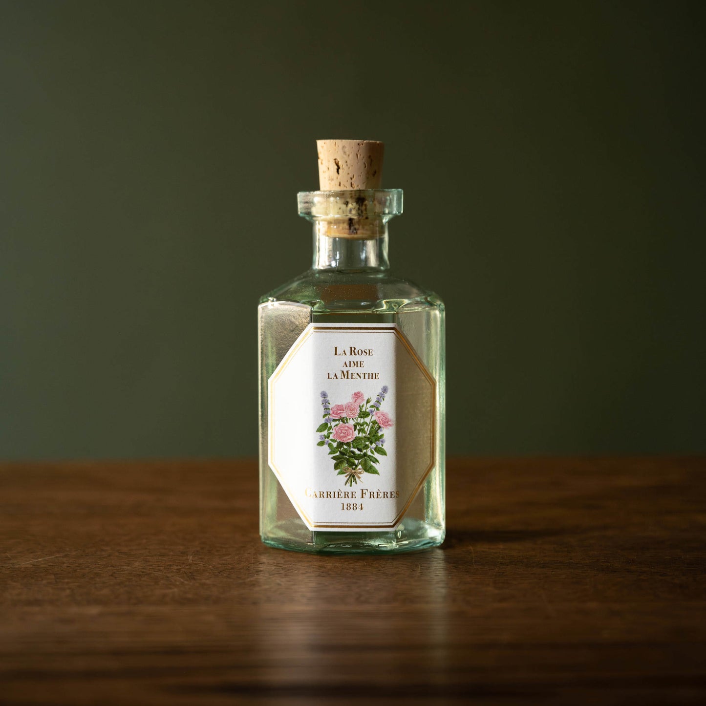 Carriere Freres Rose Menthe Reed Diffuser with cork stopper