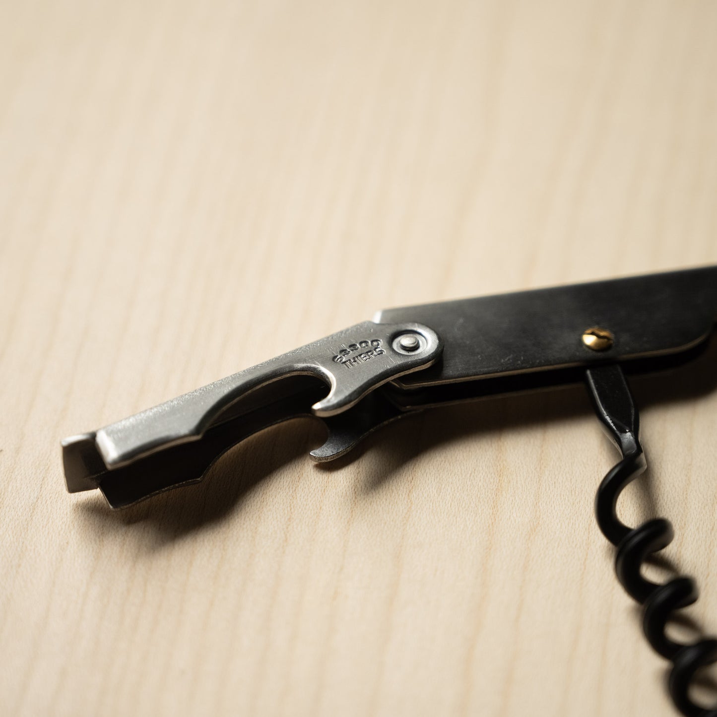 Cartailler Deluc Stainless Steel Corkscrew bottle opener tool.