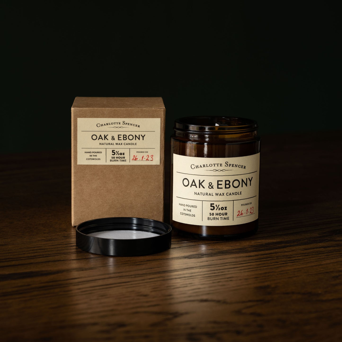 Oak & Ebony Carlotte Spencer scented candle