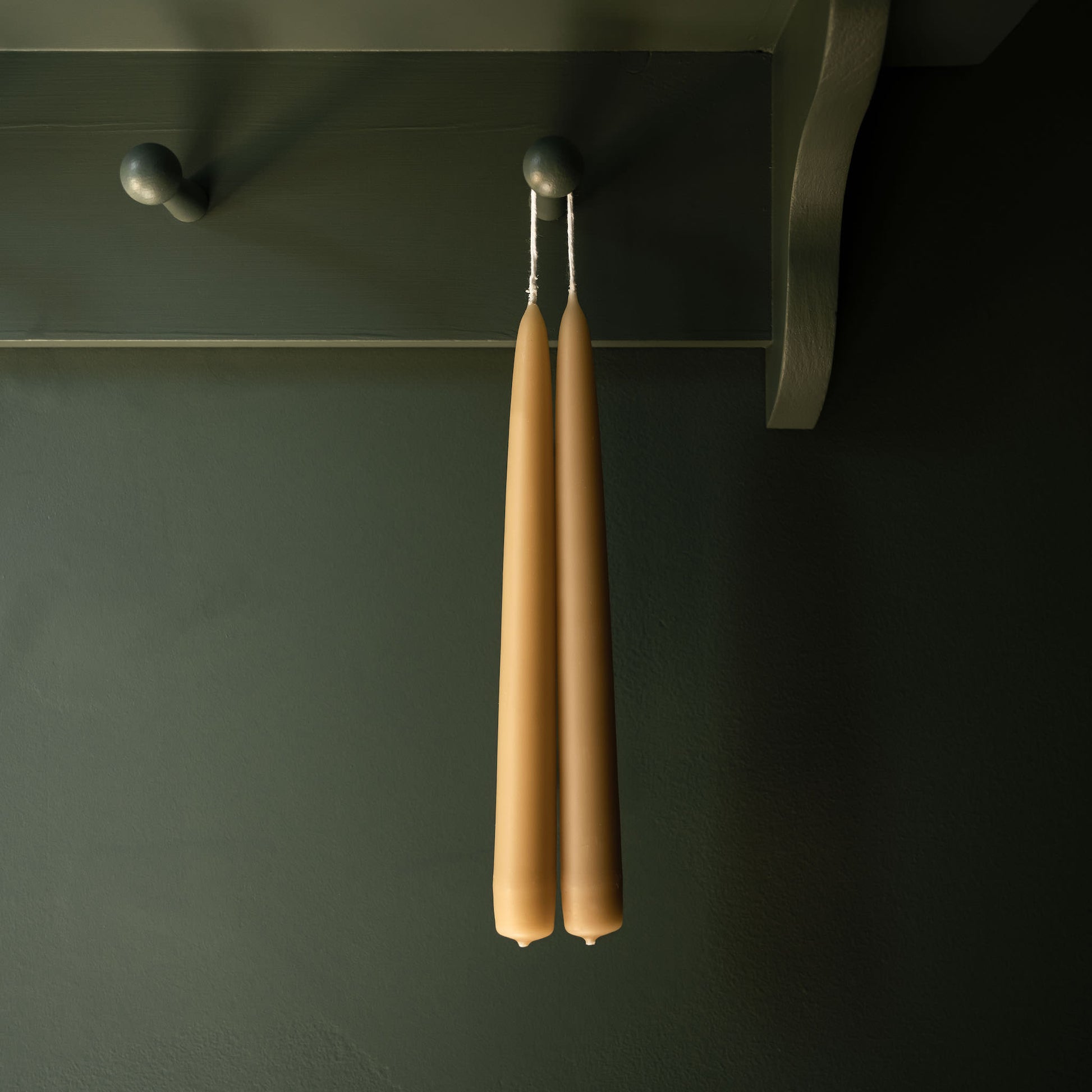 Hand Dipped Beeswax Dinner Candles