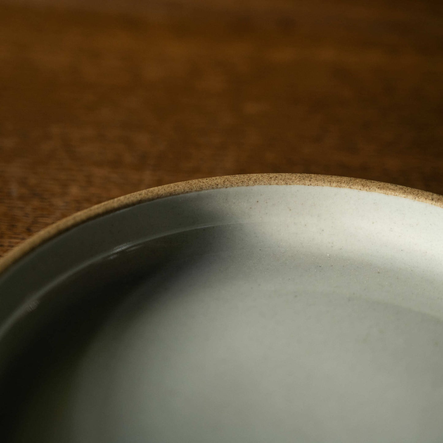 Hasami Porcelain Gloss Grey Dessert Plate Glaze Detail