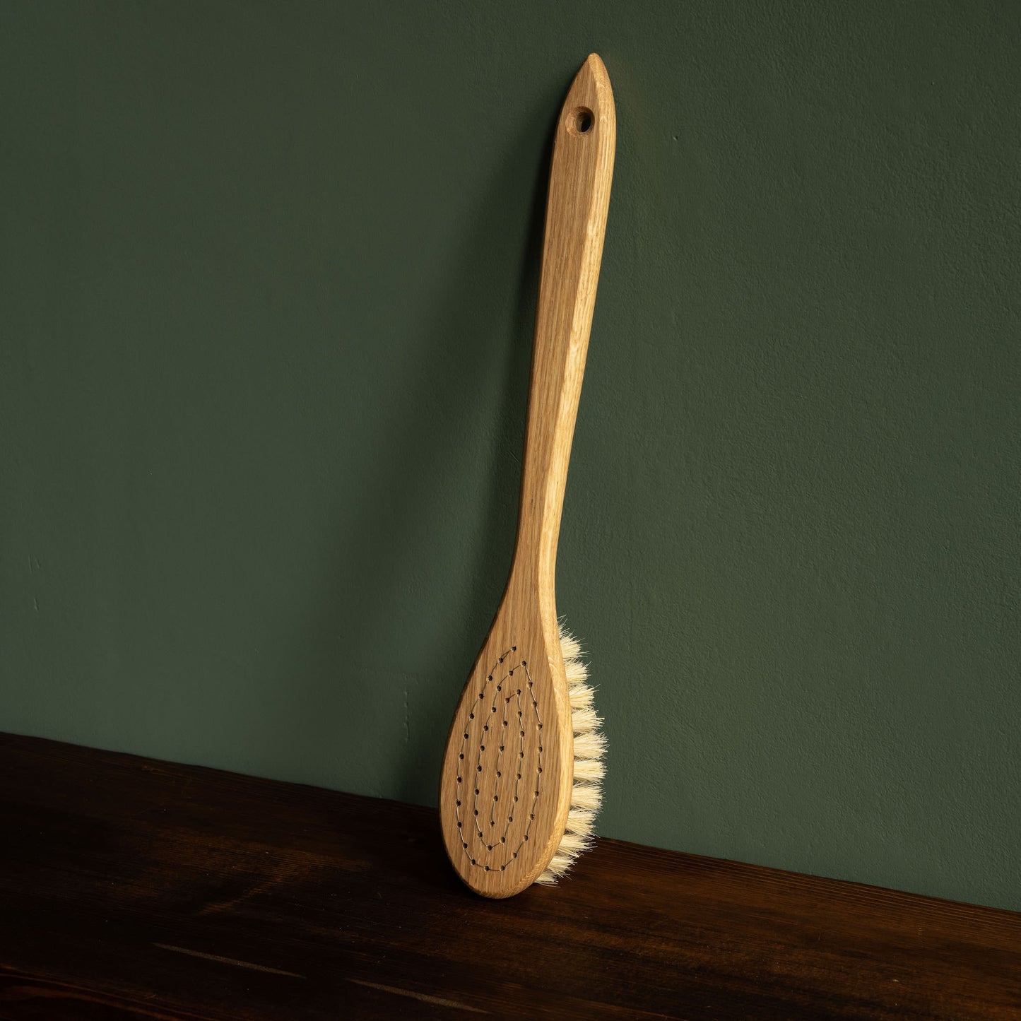 Back view of Iris Hantverk Bath Brush with Handle