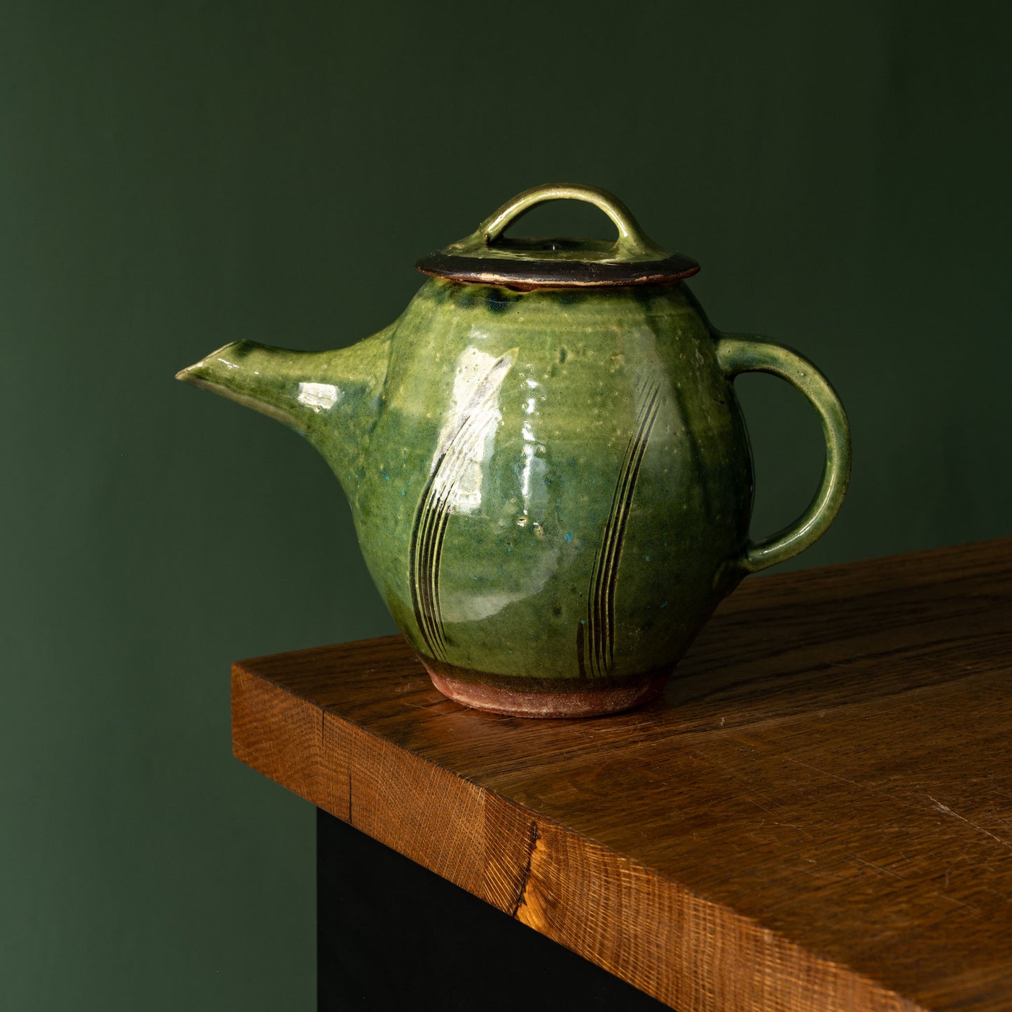 Joshua Williams Green earthenware teapot