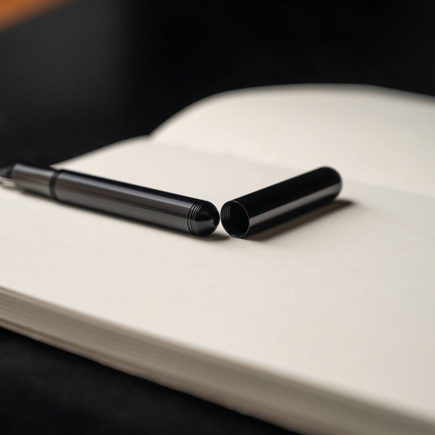 Kaweco Liliput Black Aluminium Fountain Pen screw top