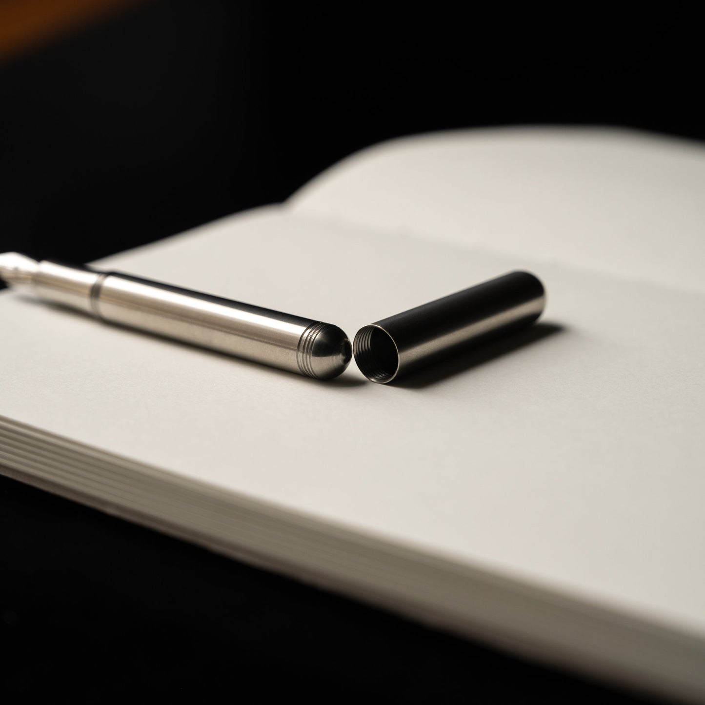 Kaweco Liliput Stainless Steel Fountain Pen screw top lid and base