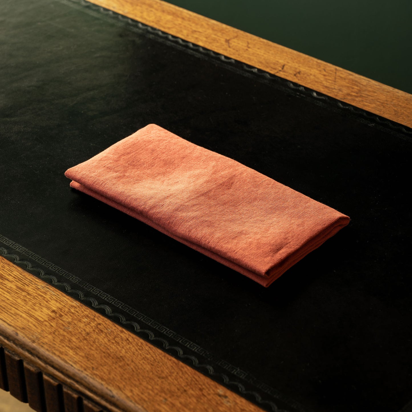 Libeco Belgian Linen Folded Skye Napkin in Cassis