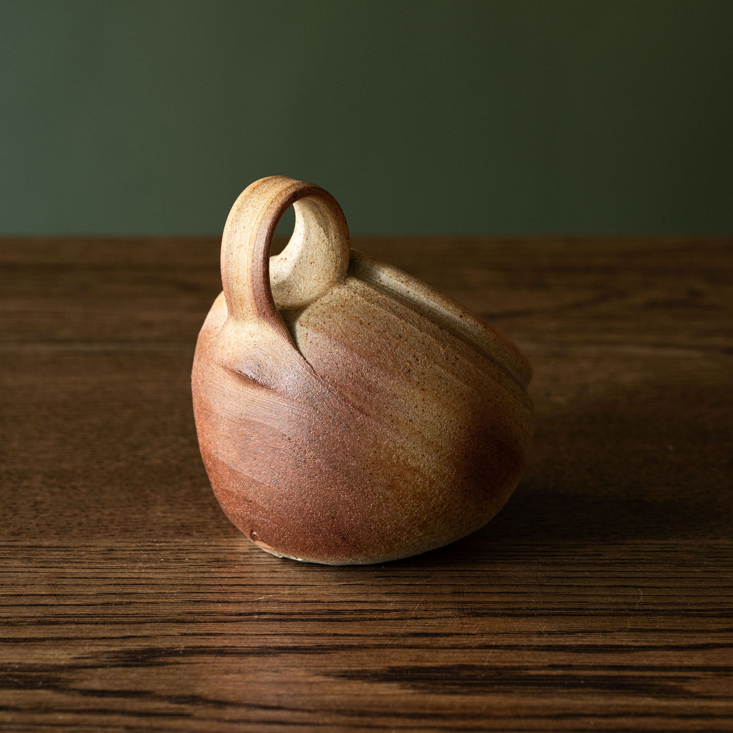 Back & handle of Muchelney Pottery Stoneware Salt Pig