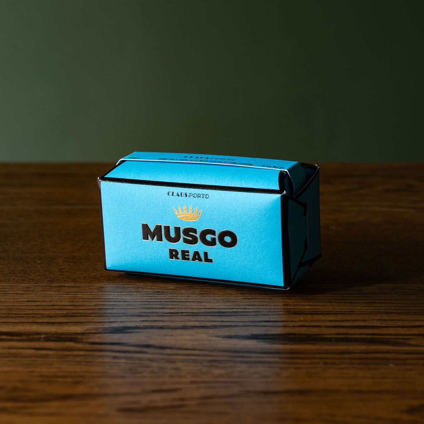 Musgo Real Alto Mar soap on a rope box
