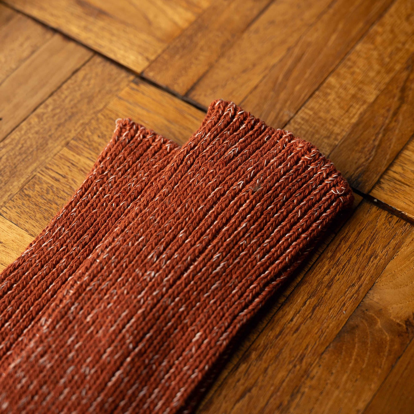 Nishiguchi Kutsushita Boston Brick Cotton & Hemp Sock cuff