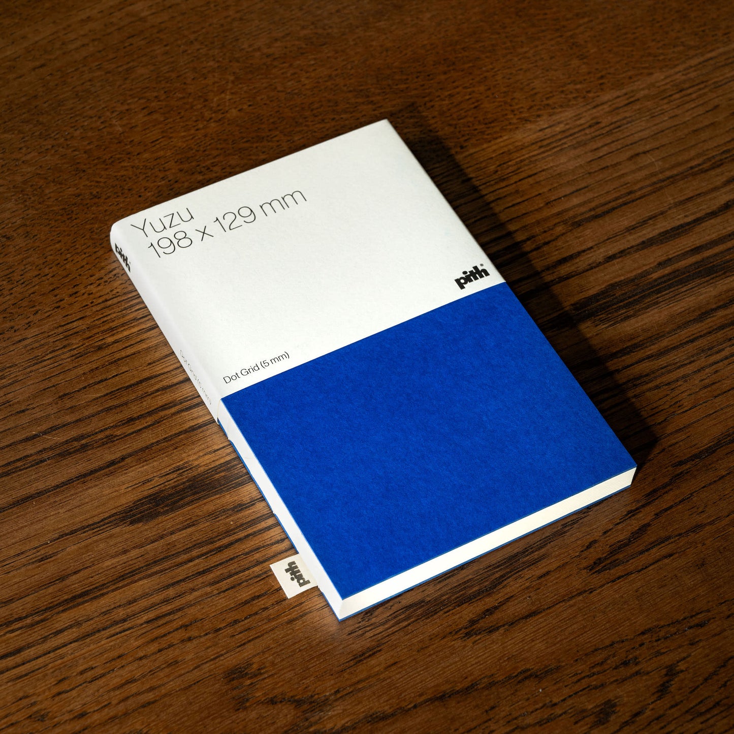 Pith Supply Blue Yuzu Notebook with dot grid paper.
