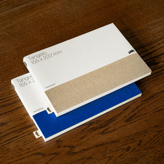 Pith Supply Tangelo Sketchbook in raw and blue.