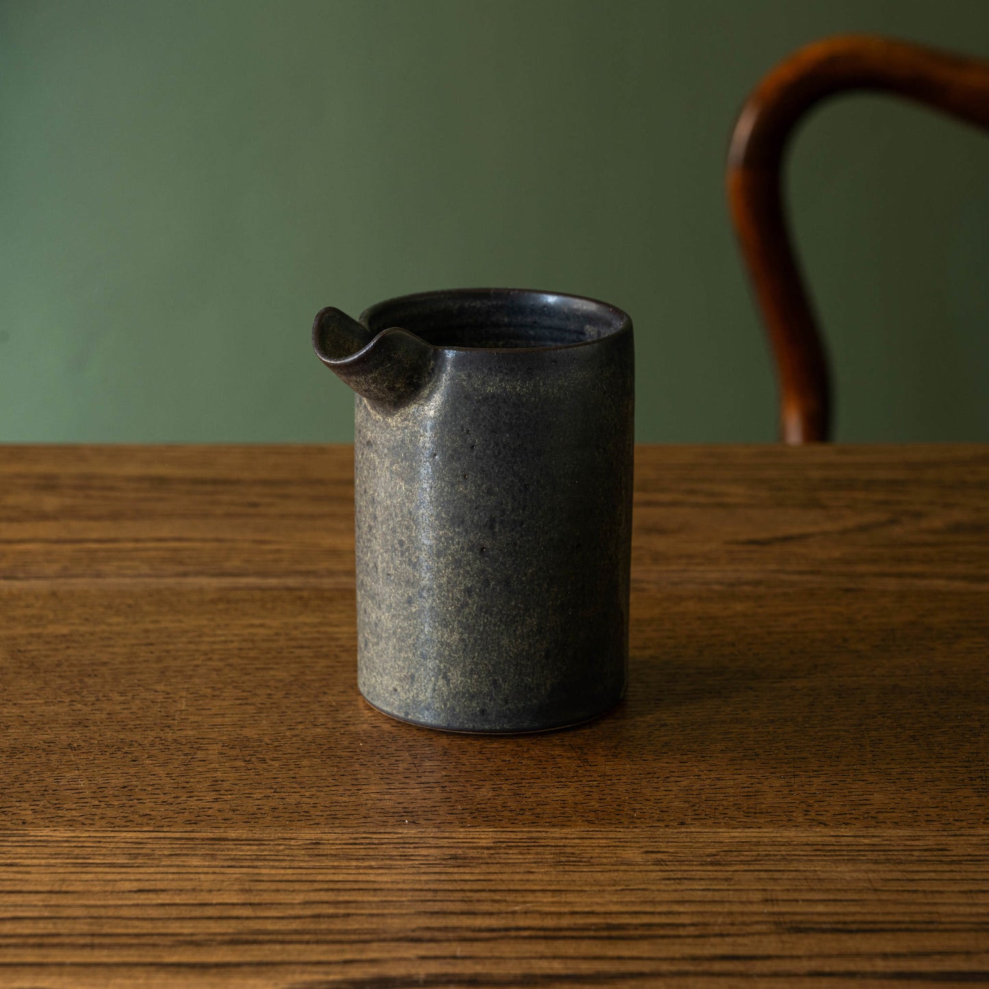 Pottery West Stoneware Pourer in charcoal glaze.