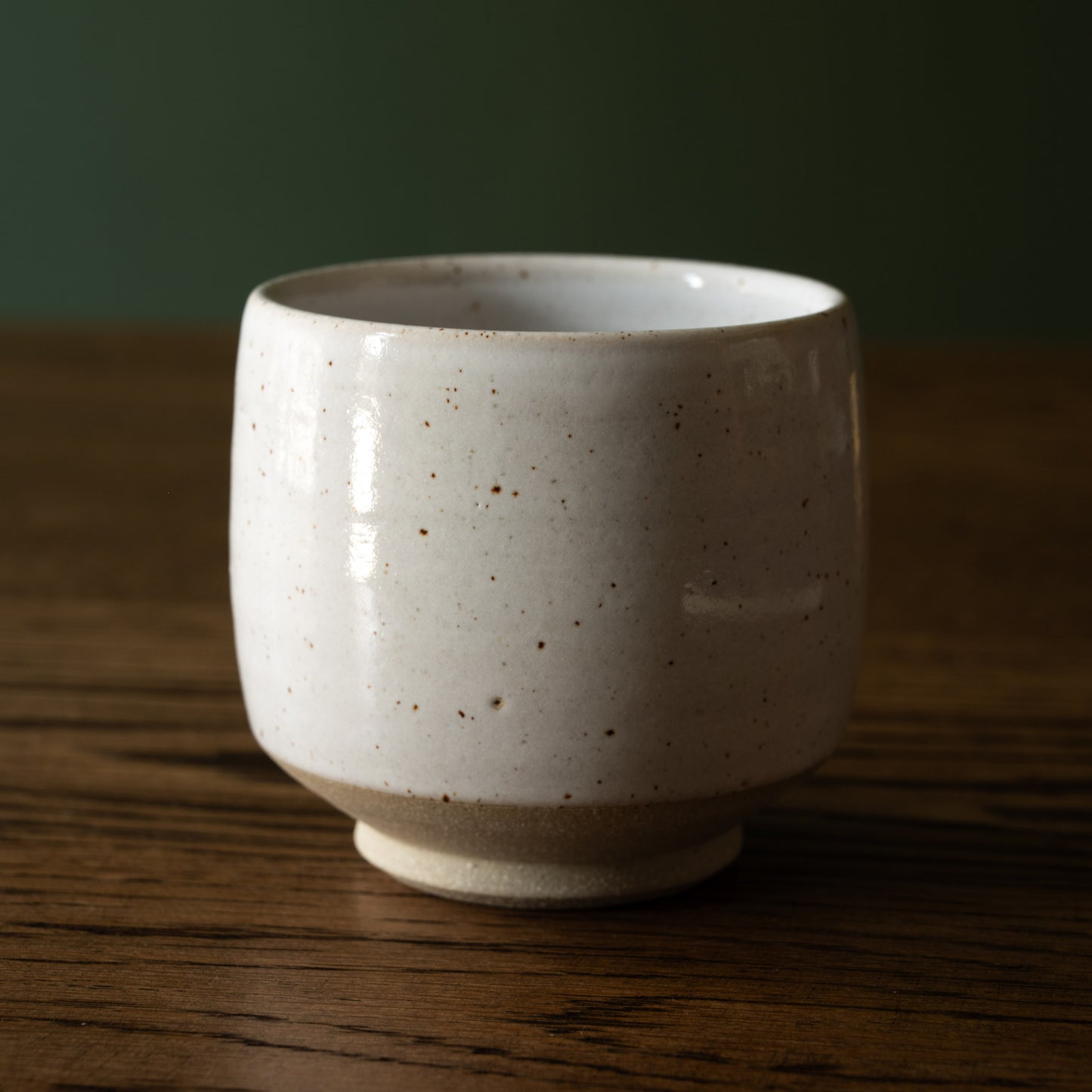 Pottery West Stoneware Cup in speckled white glaze