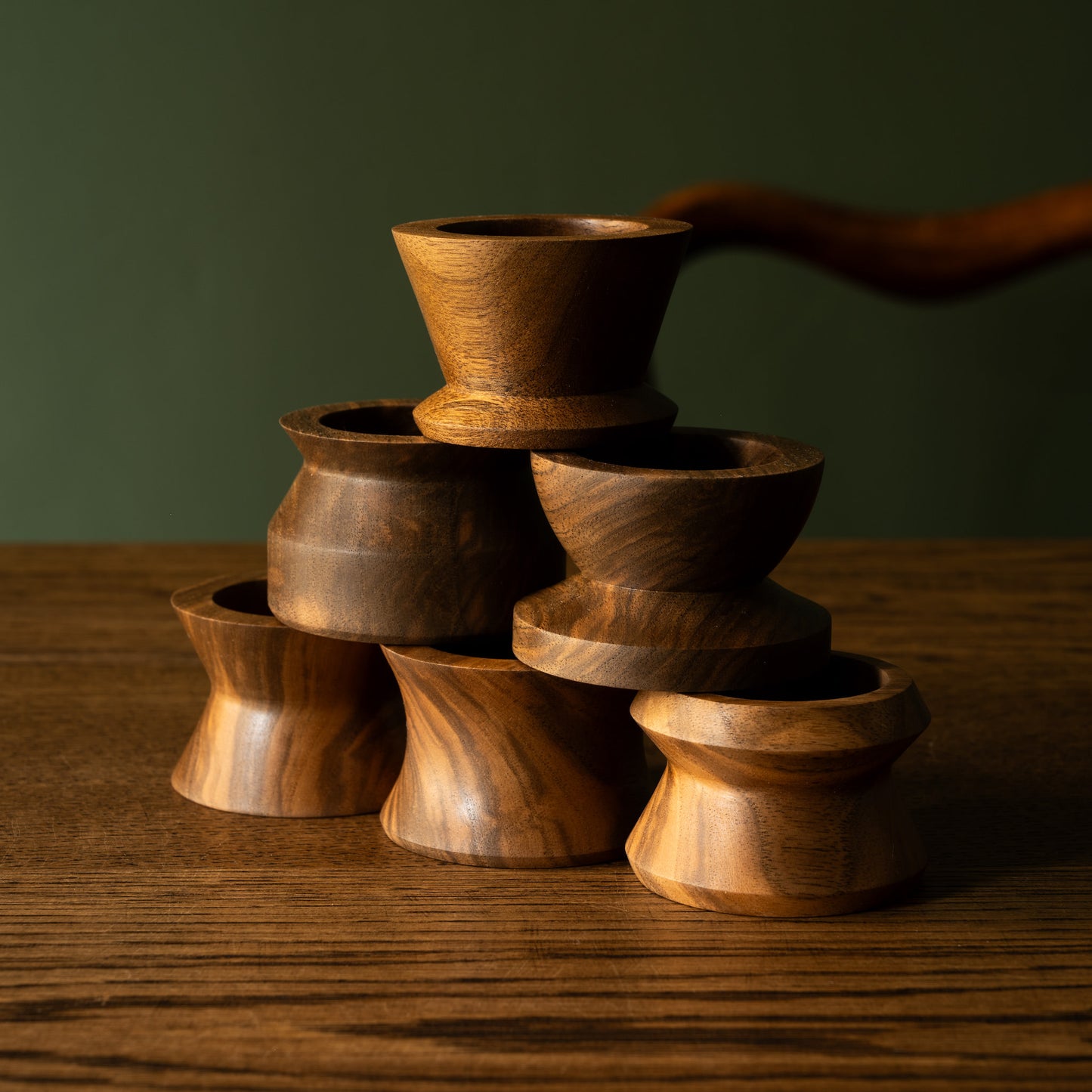Selwyn House Walnut Egg Cups