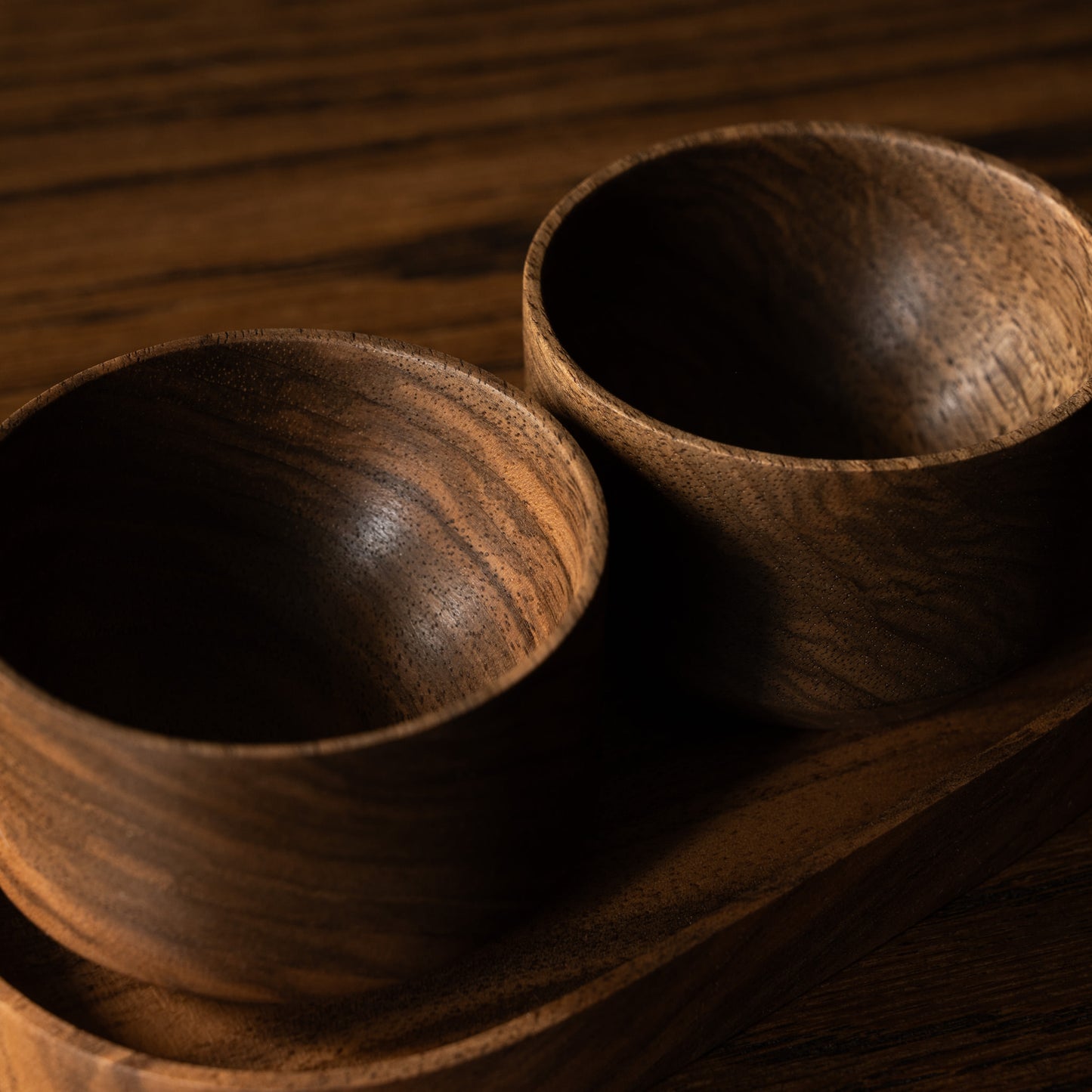 Selwyn House Walnut Salt & Pepper Bowls