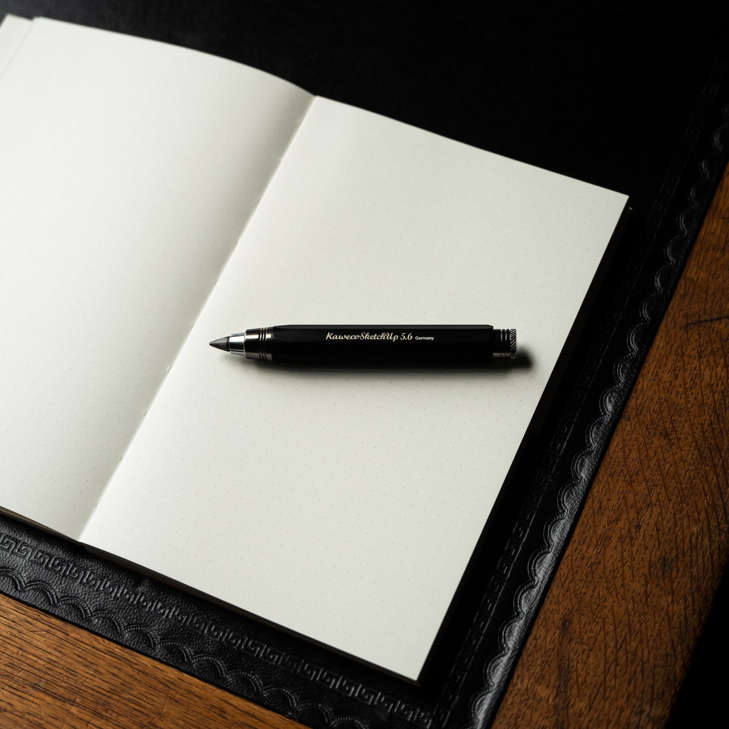 Pith Supply Yuzu Notebook dot grid paper with Kaweco Sketch Up pencil.