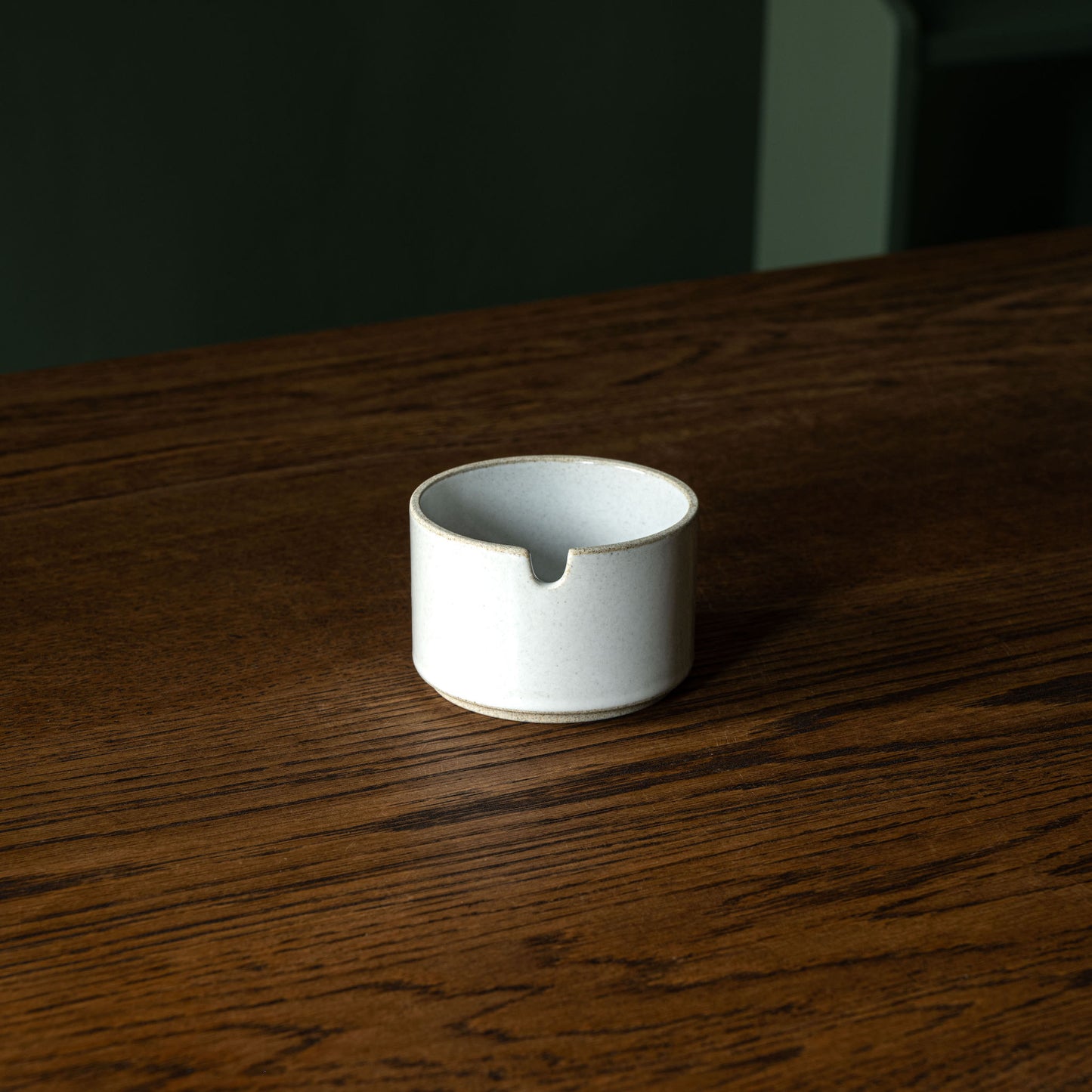 Hasami Porcelain gloss grey sugar bowl