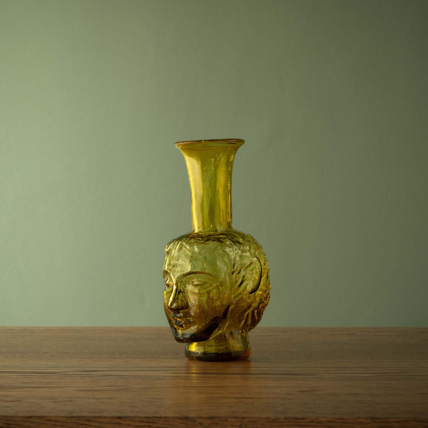 La Soufflerie Vase Tete in Yellow Recycled Glass