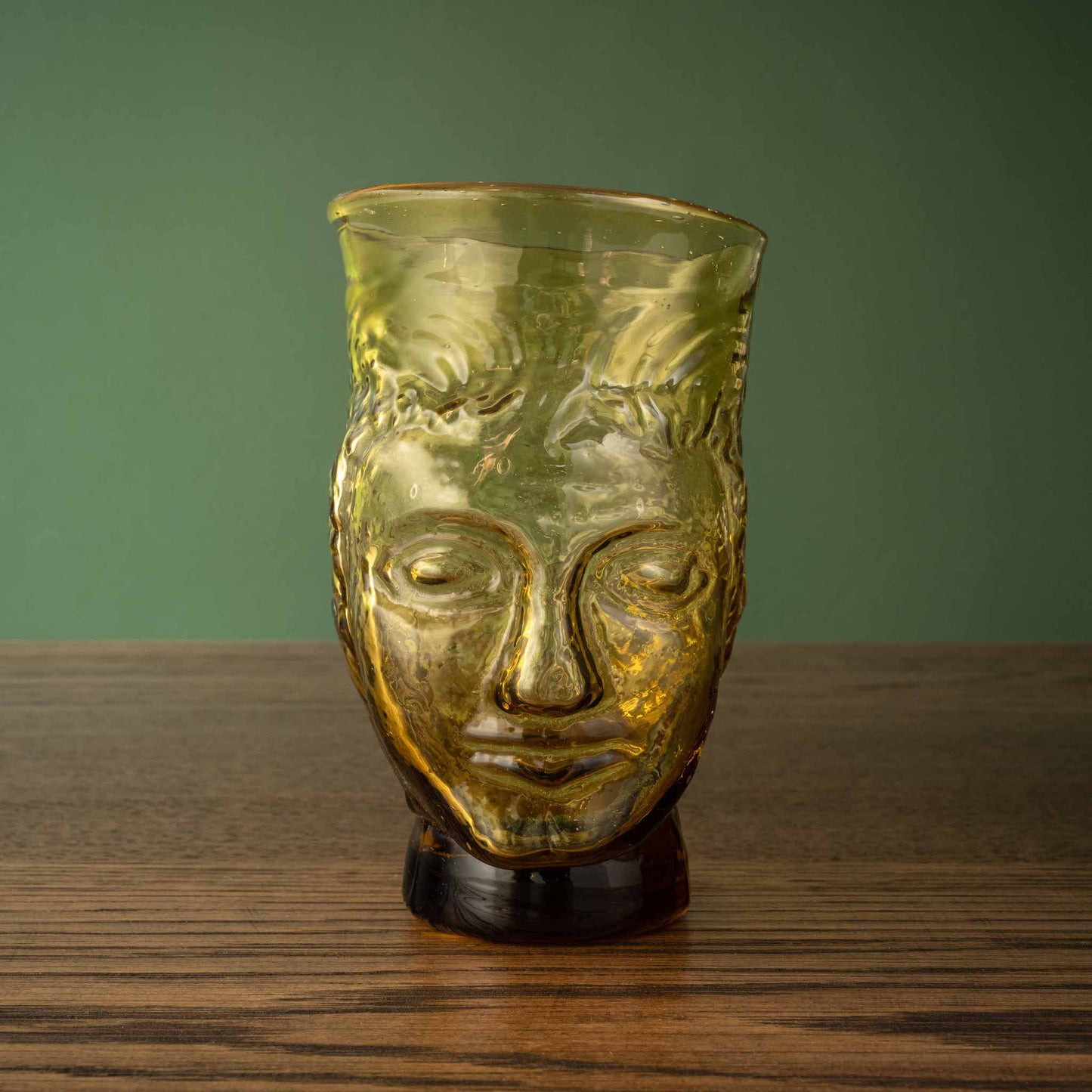 La Soufflerie Verre Tete in Yellow Recycled Gass