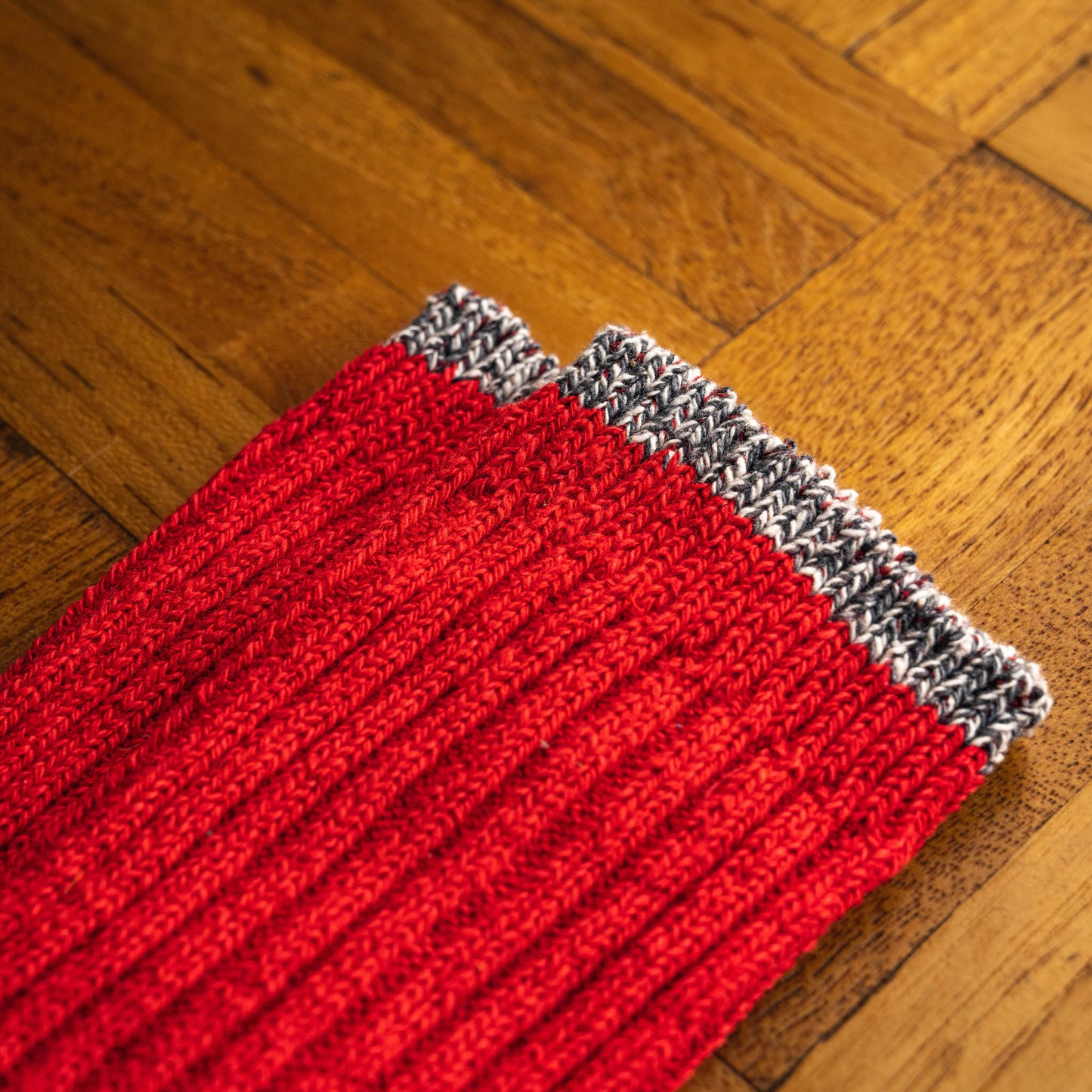 Silk Cotton Socks Red