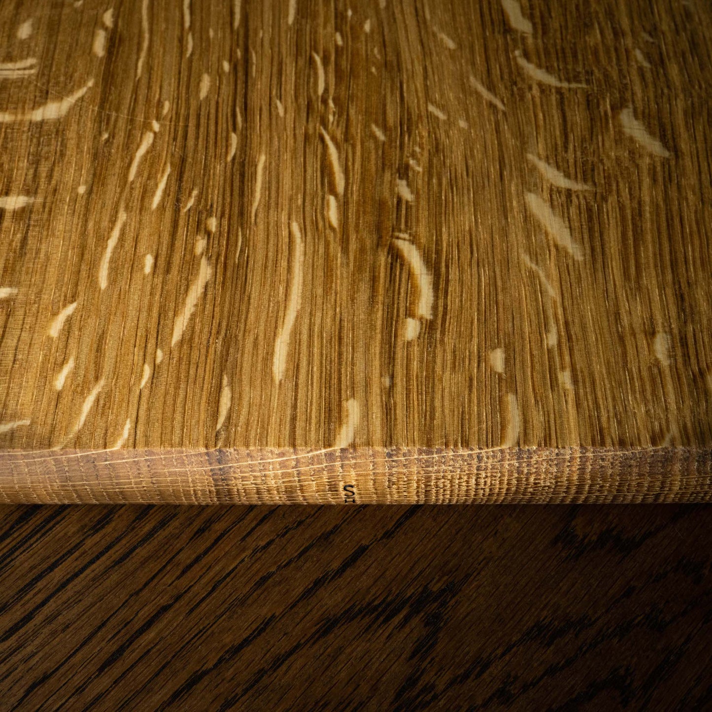 Close Up of Selwyn House Hand Turned Large Oak Serving Board