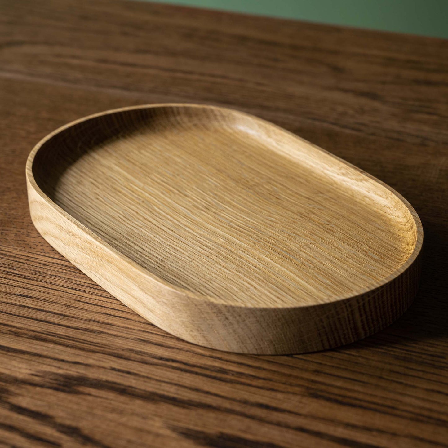 Selwyn House Hand Turned Oval Tray in Oak