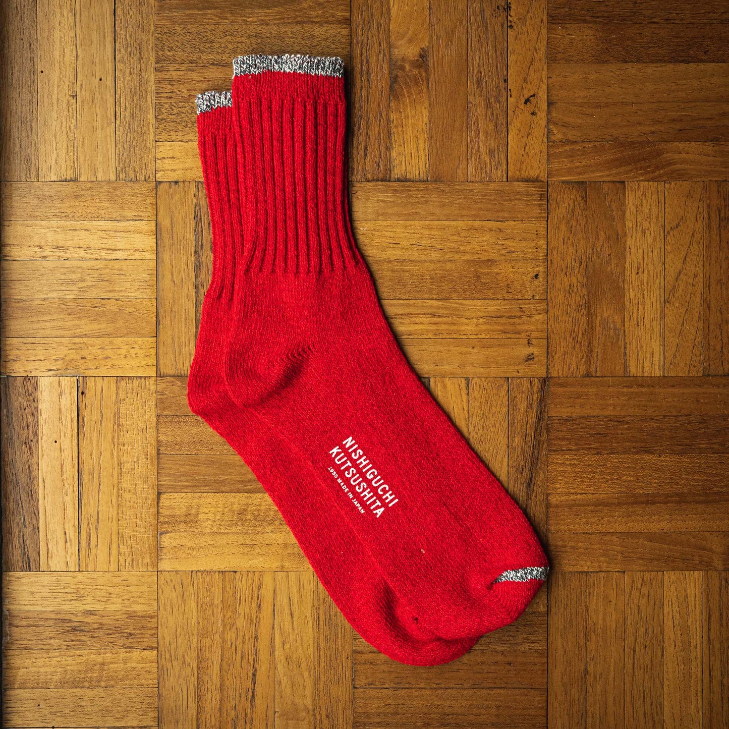 Silk Cotton Socks Red