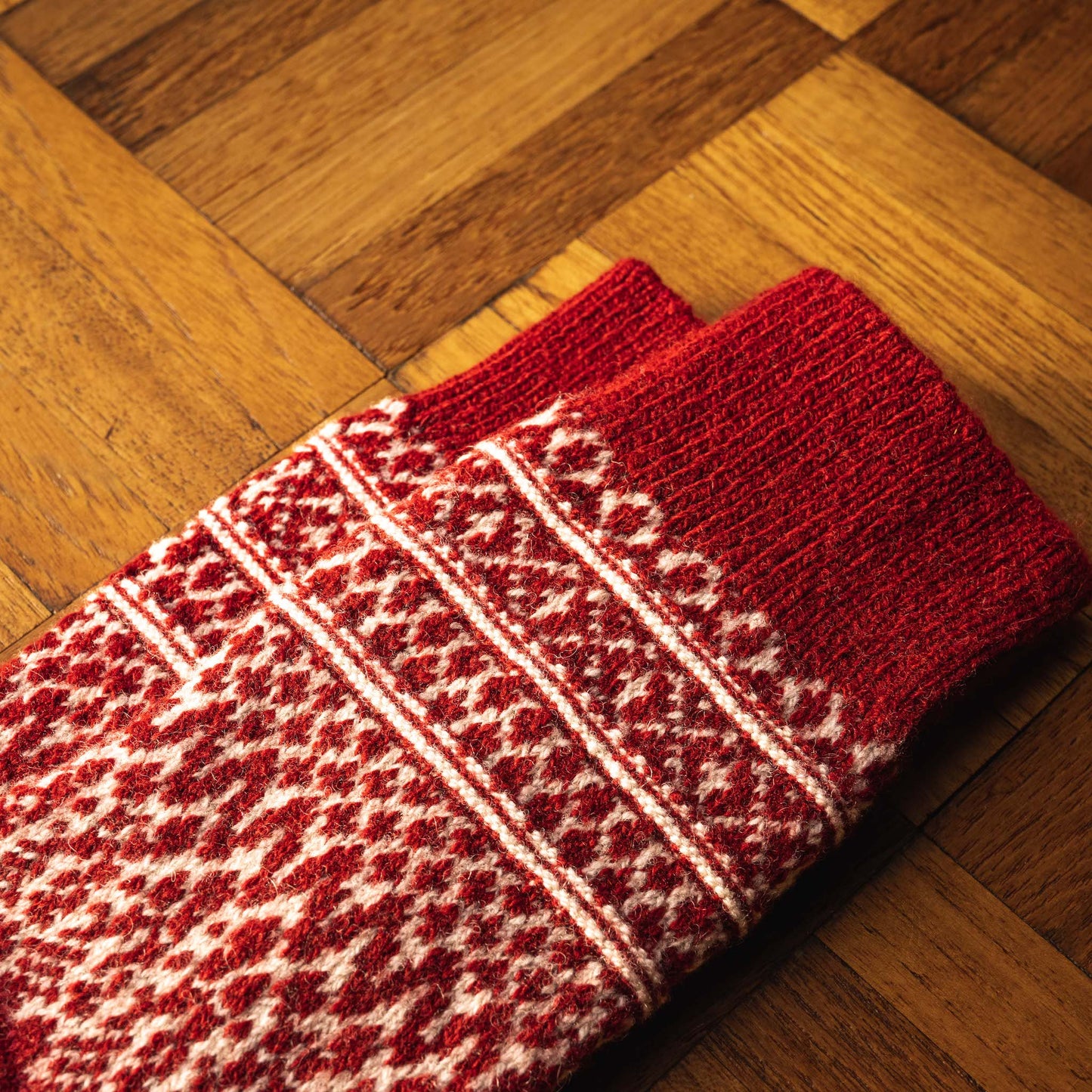 Wool Jacquard Socks Wine