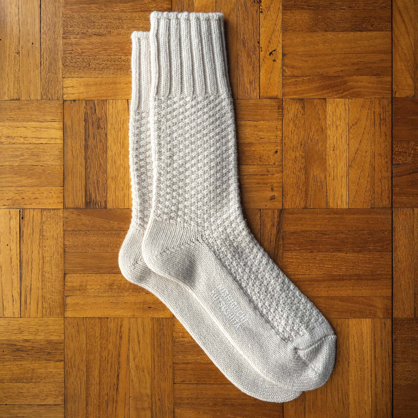 Wool Cotton Boot Socks Ivory
