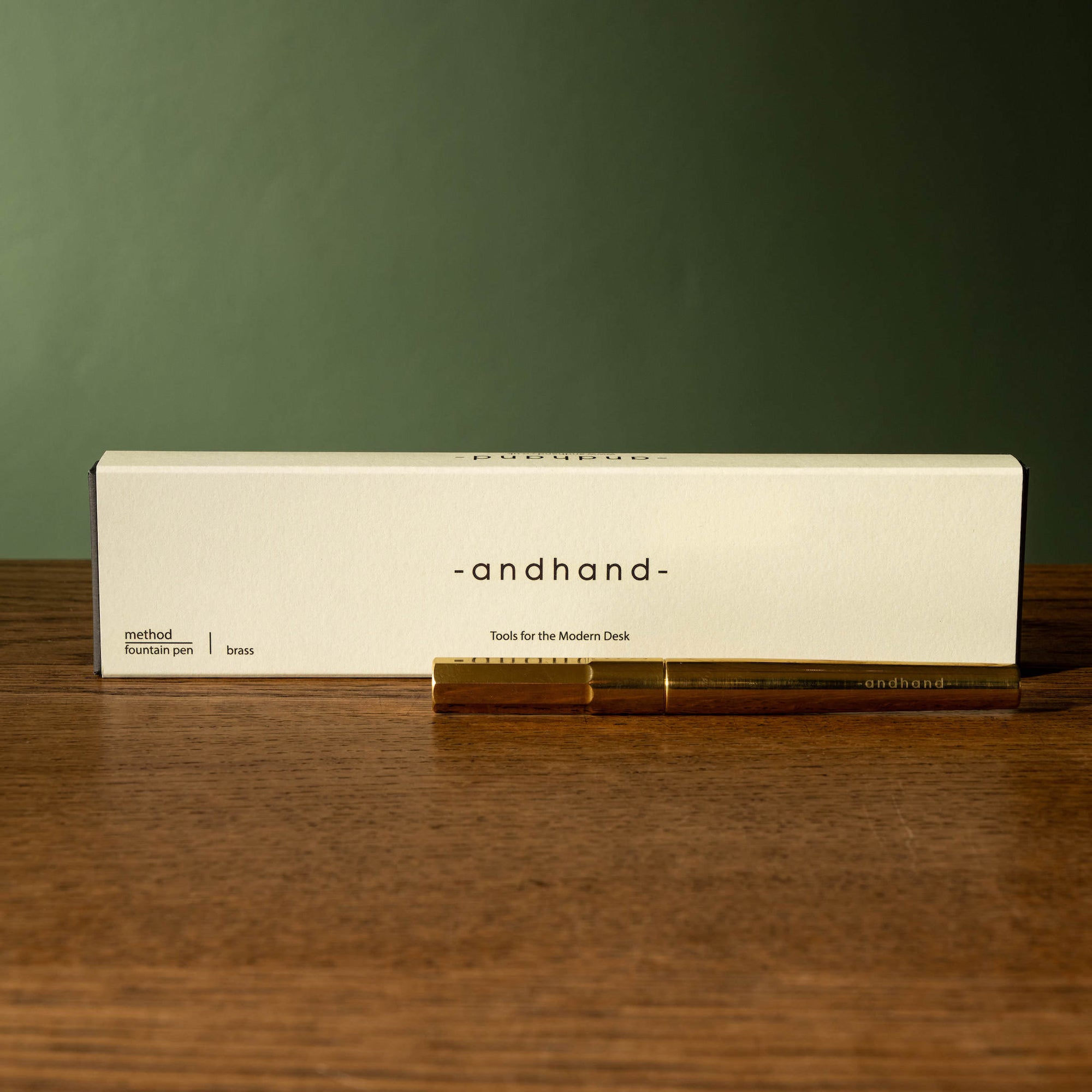 andhand Brass Method Fountain Pen & Box