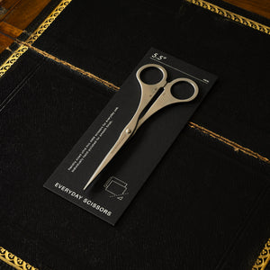 Before Breakfast Everyday Silver Stainless Steel Scissors with packaging