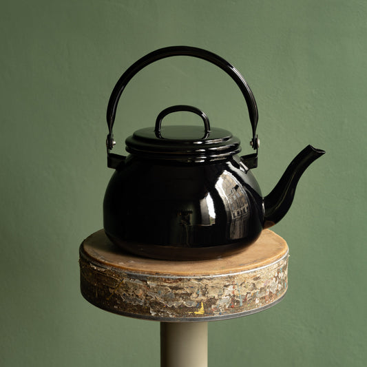 Black Enamel Stove Top Kettle