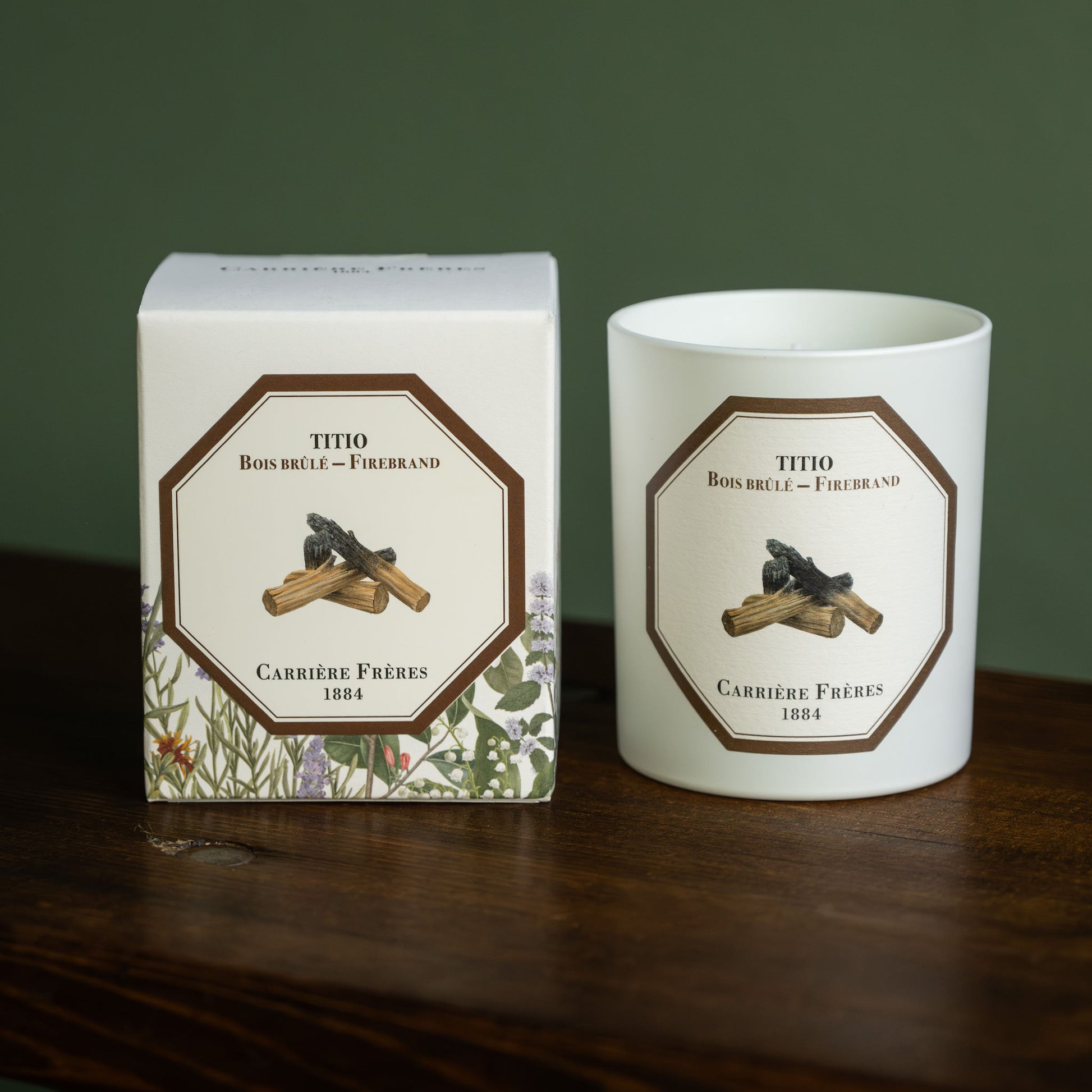 Carriere Freres Firebrand Scented Candle & Box
