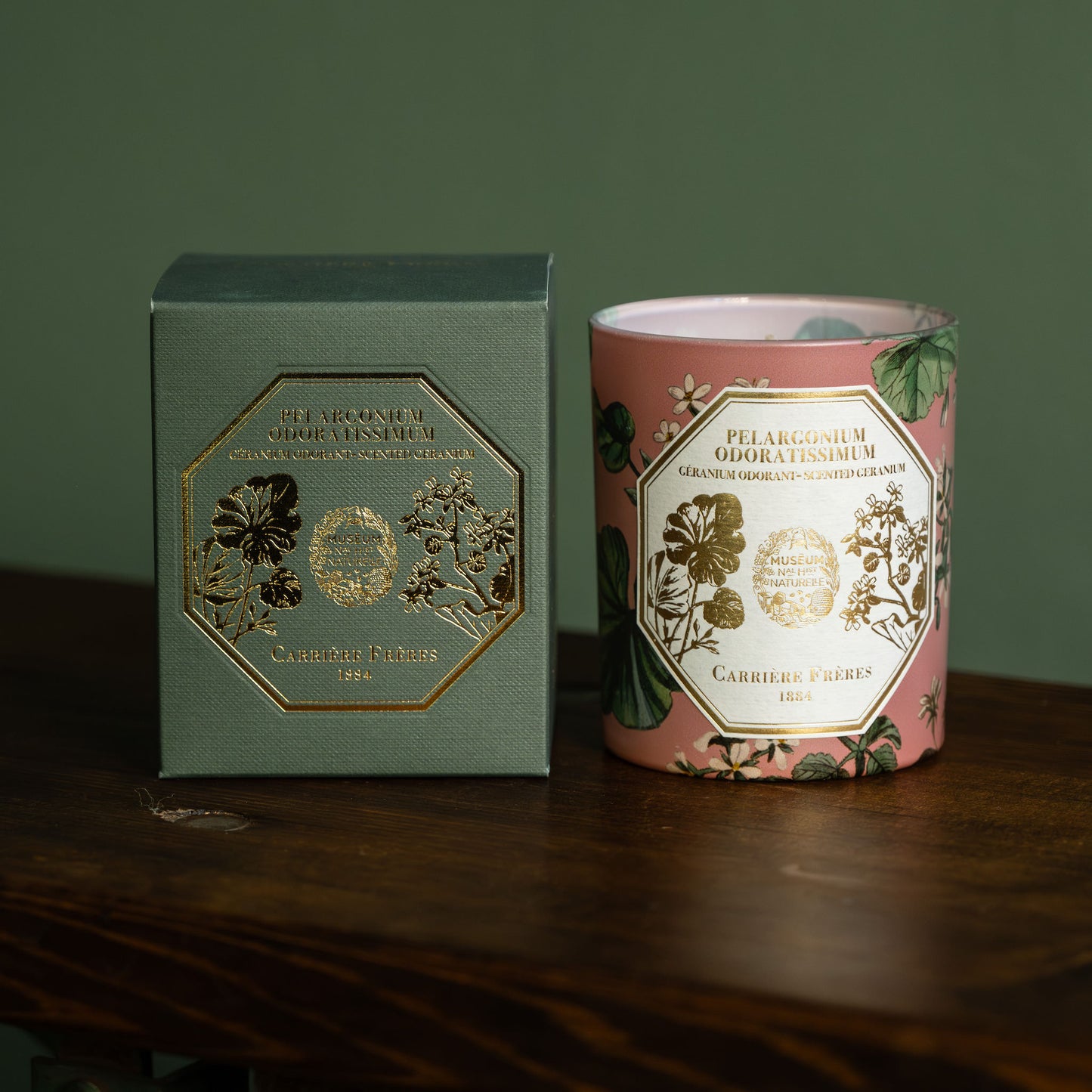 Carriere Freres Geranium Scented Candle & Box