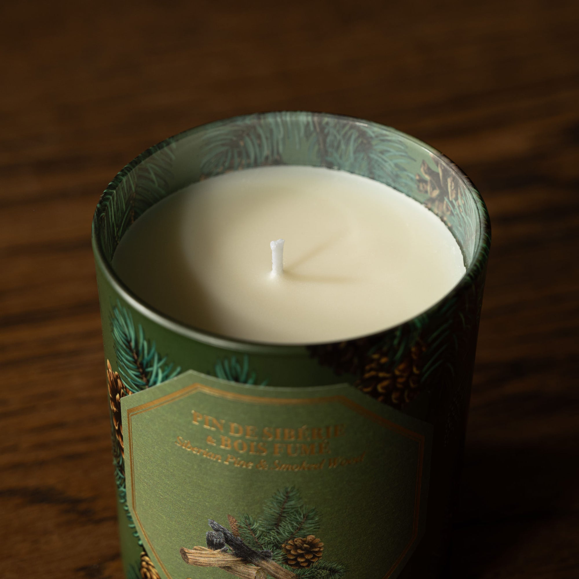 Carriere Freres Siberian Pine & Smoked Wood Candle wax & wick