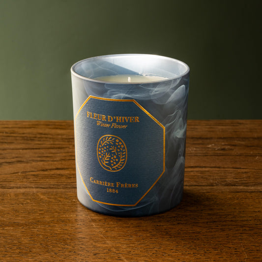 Carrière Frères Winter Flower limited edition scented candle. 