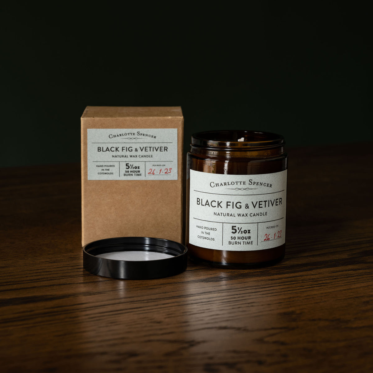 Black Fig & Vetiver Charlotte Spencer scented candle