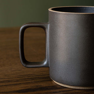 Hasami Porcelain Black Mug Close Up of Colour