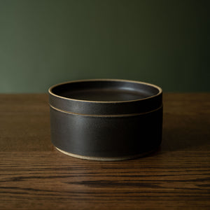 Hasami Porcelain Stacked Black Cereal Bowl & Dessert Plate