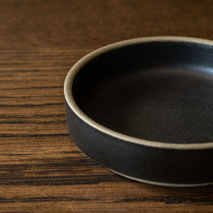 Close Up of Hasami Porcelain Small Black Plate