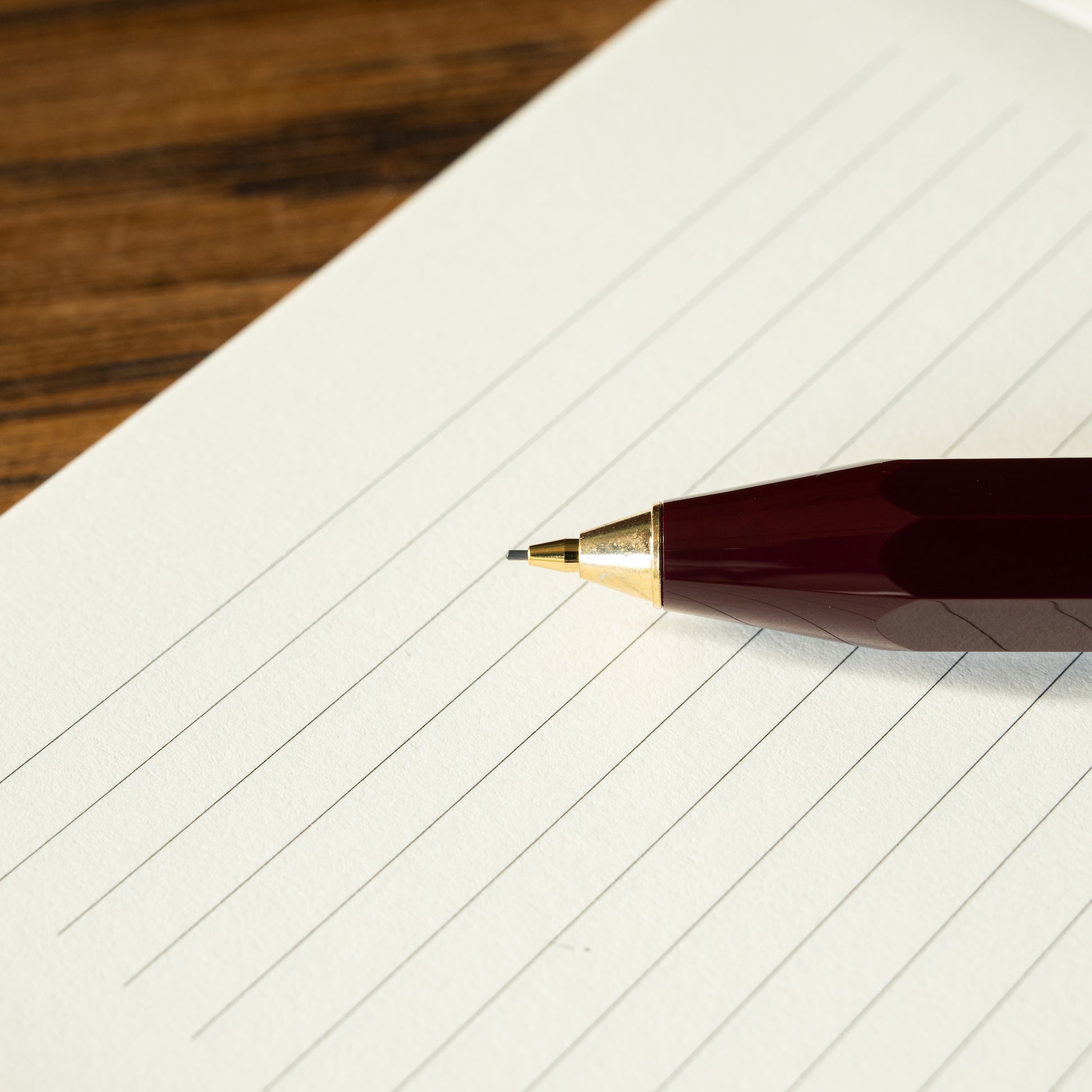 Kaweco Classic Sport Pencil on a lined notebook page 