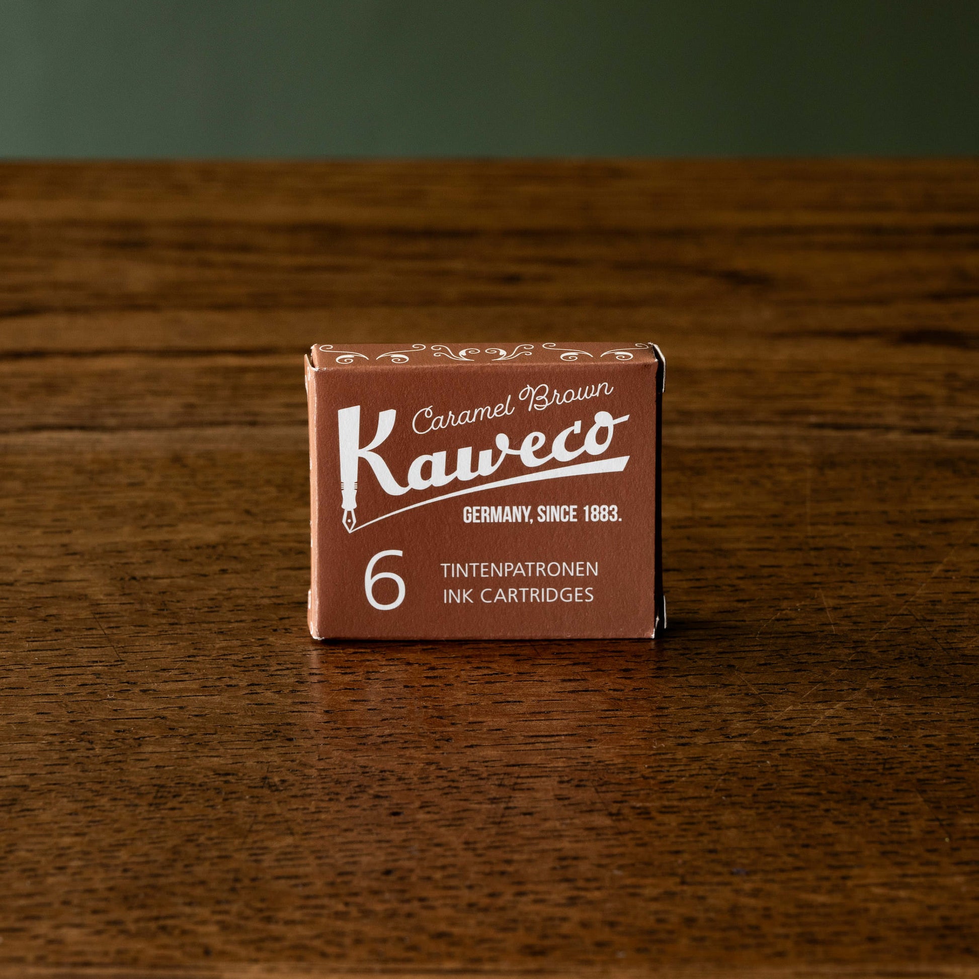 Kaweco Caramel Brown pack of 6 Ink Cartridges.
